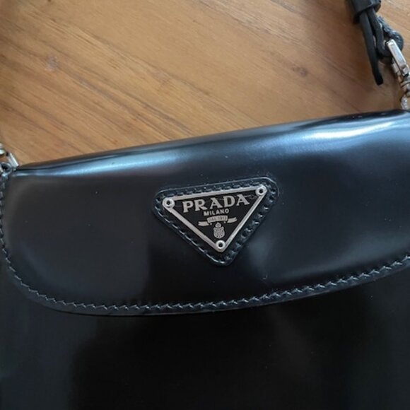 Prada Mini Cleo - Brushed Leather in Black - Excellent Condition - Picture 5 of 6
